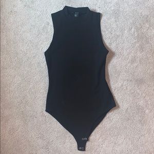 Black High Neck Body Suit